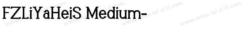 FZLiYaHeiS Medium字体转换